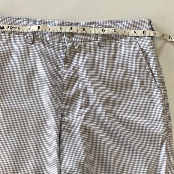 PGA Tour 10” Golf Check Print Shorts Athletic Activewear Lightweight Chino - Picture 6 of 10